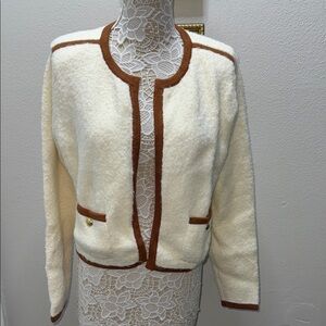 THML Ivory Jacket with Brown Accents